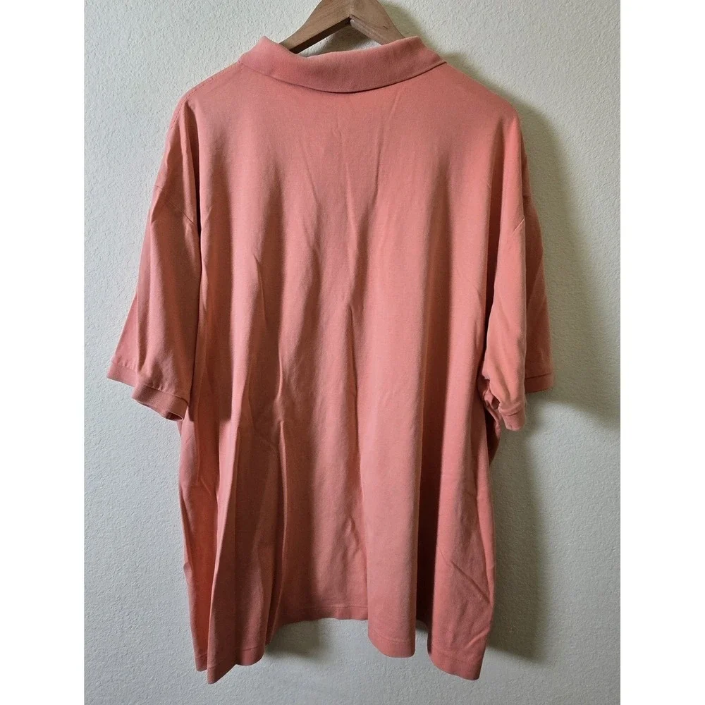 Polo Ralph Lauren Polo Shirt Mens 4XB Pink Solid Short Sleeve Big & Tall Pony